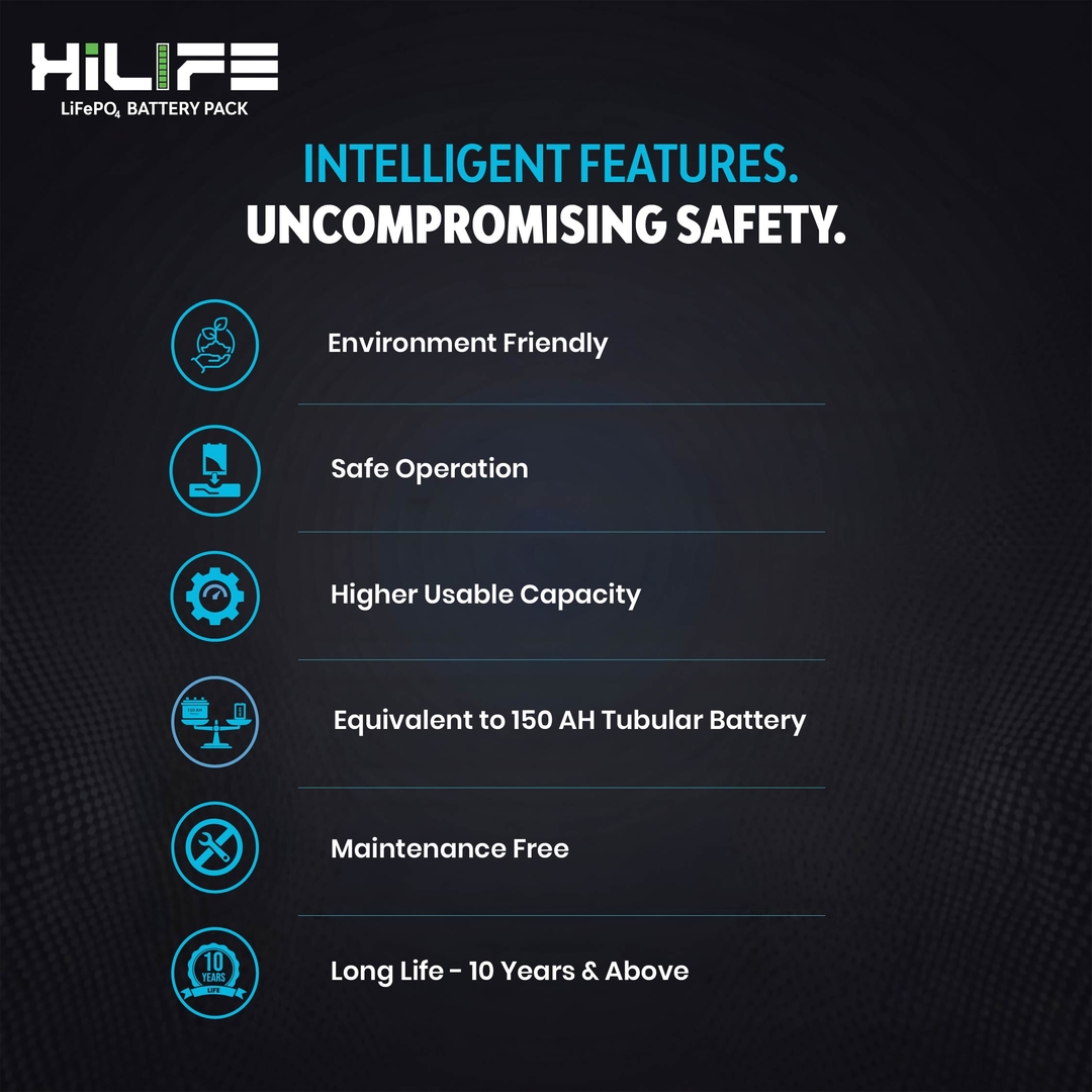 Hykon HiLIFE 12.8V 100Ah LiFePO4 Battery