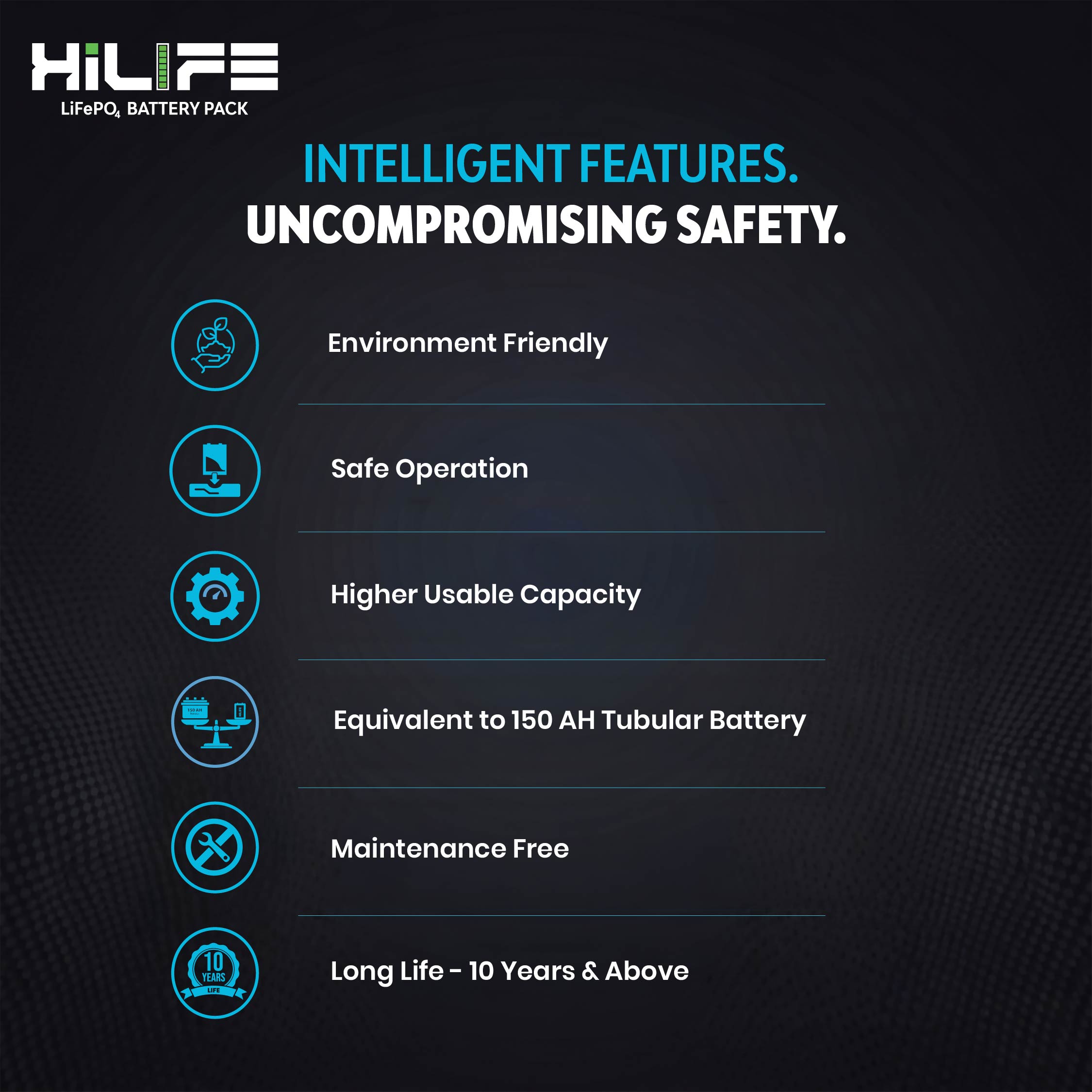 Hykon HiLIFE 12.8V 100Ah LiFePO4 Battery