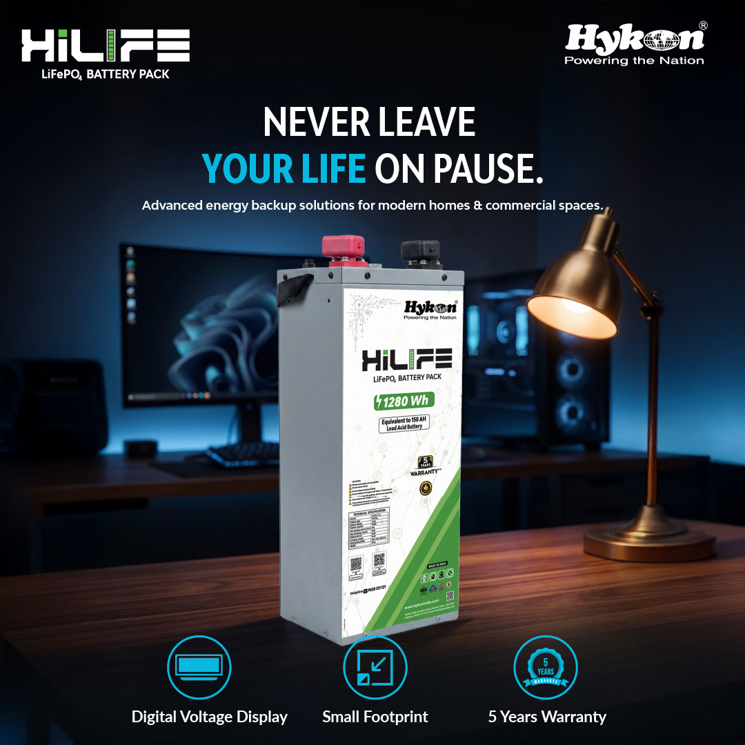 Hykon HiLIFE 12.8V 100Ah LiFePO4 Battery