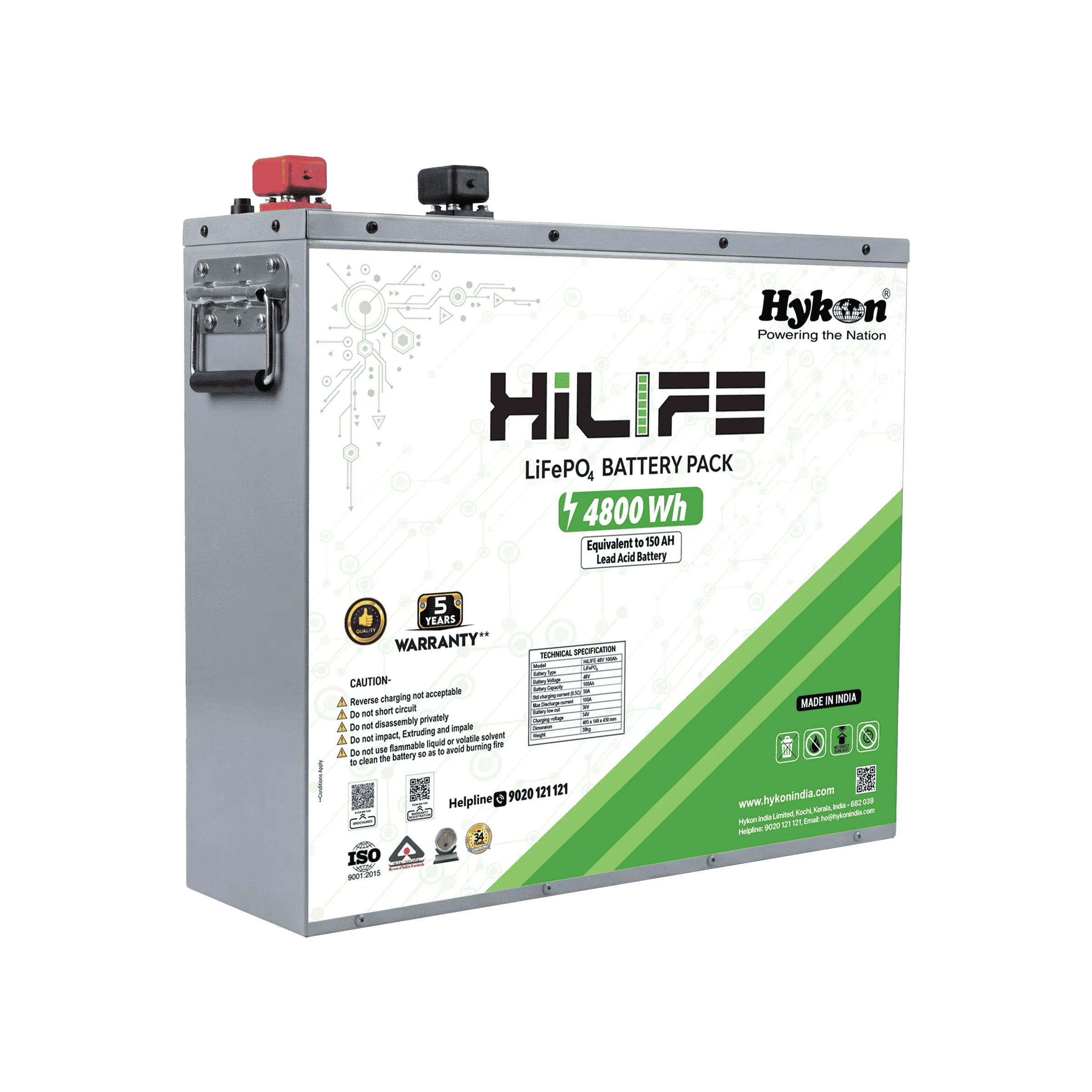 Hykon HiLIFE 48V 100Ah LiFePO4 Battery