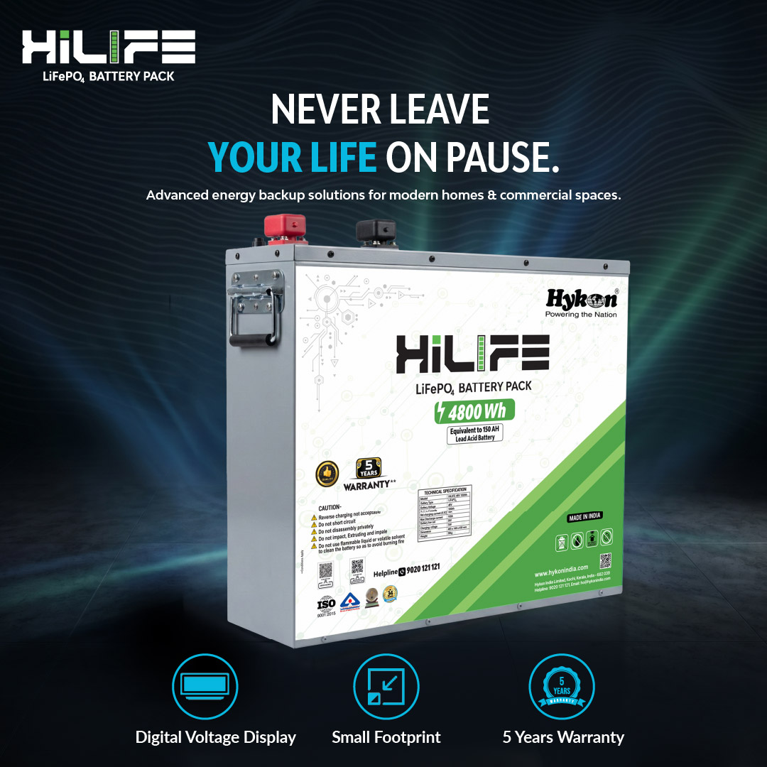 Hykon HiLIFE 48V 100Ah LiFePO4 Battery